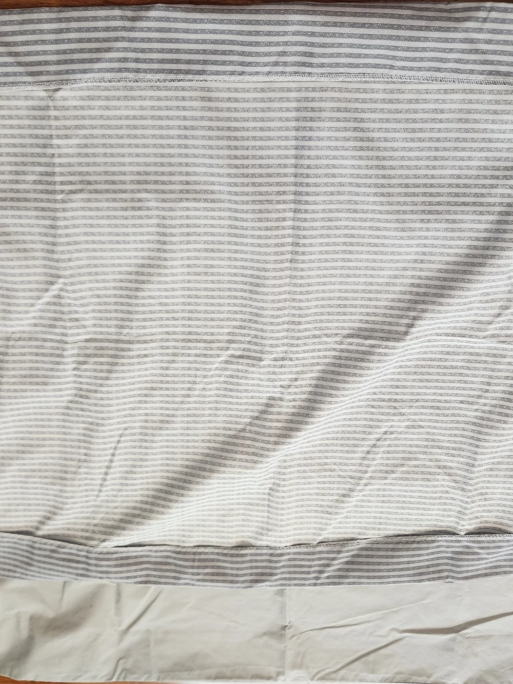 Set Of 2 Pack And Play Playard Sheets Light Gray and Gray Stripes